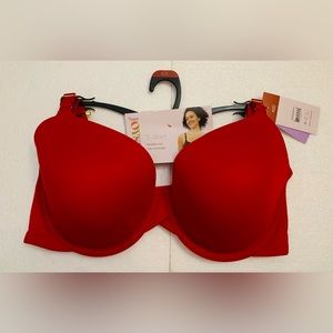 Joyspun Size 42 C Women's Red Smoothing Full Coverage T-Shirt Bra